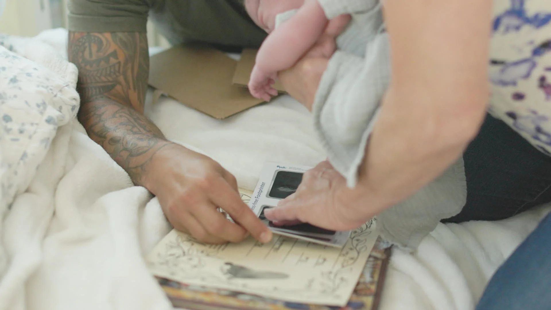 A quiet moment after birth at home