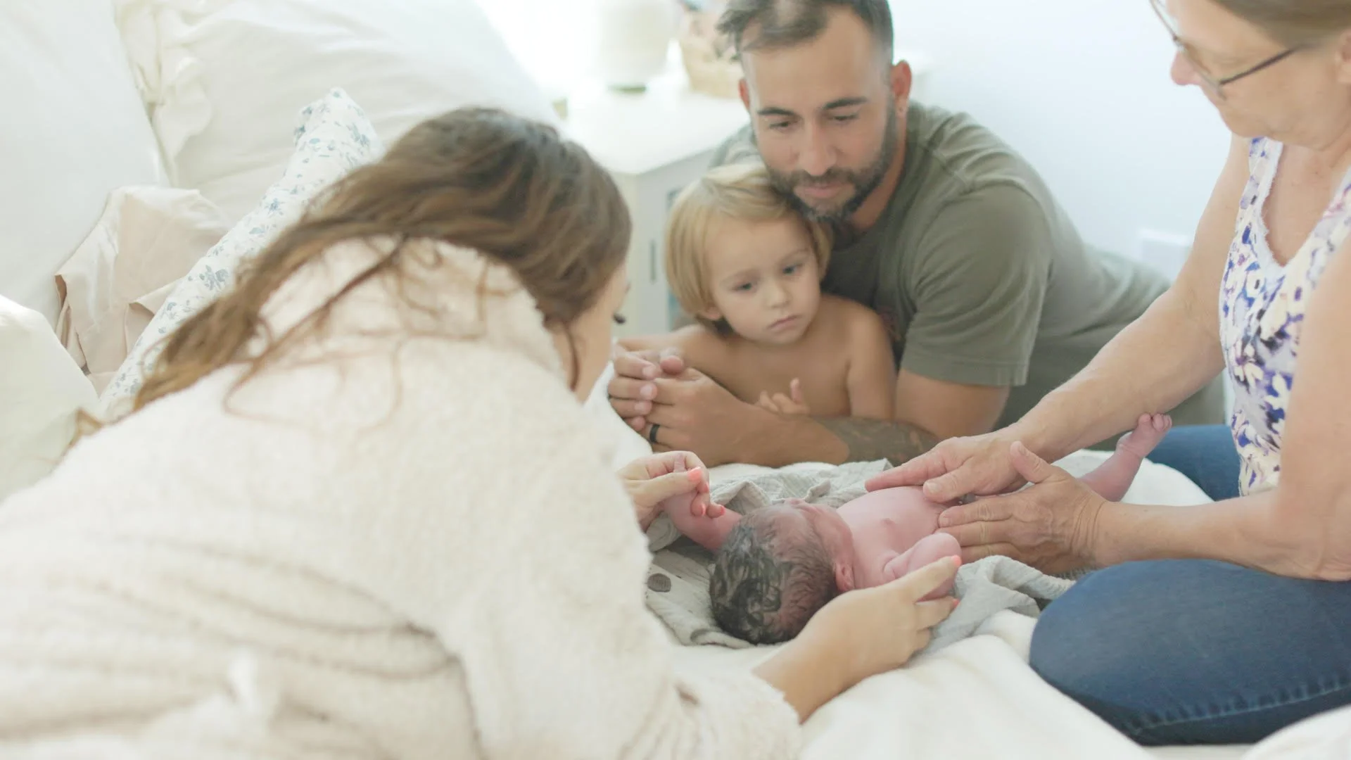 Newborn wrapped in a blanket